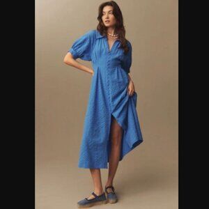 English Factory Puff-Sleeve Shirt Dress